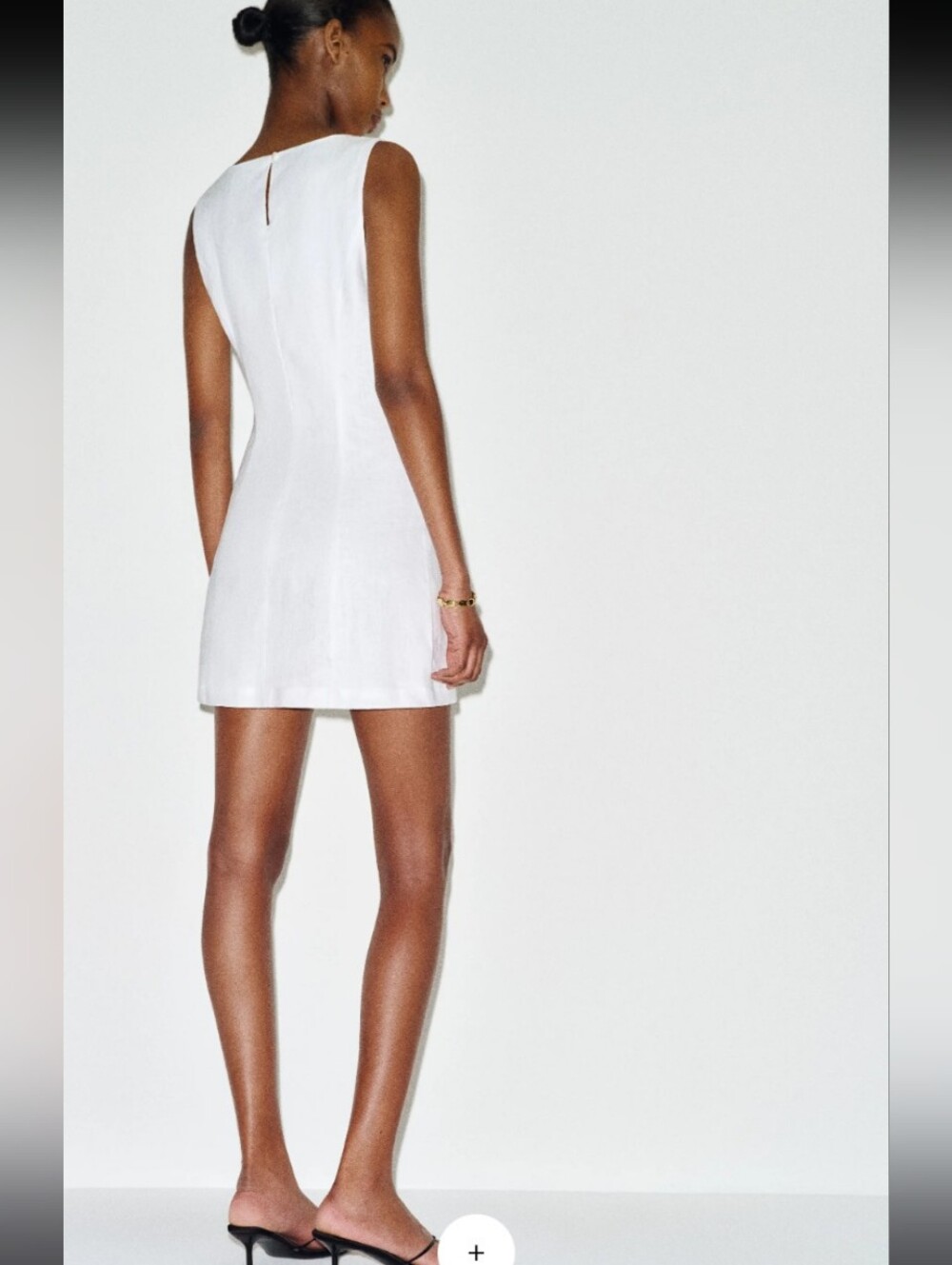 Reformation  Citron White Sleeveless Mini linen  Dress - Picture 2 of 9